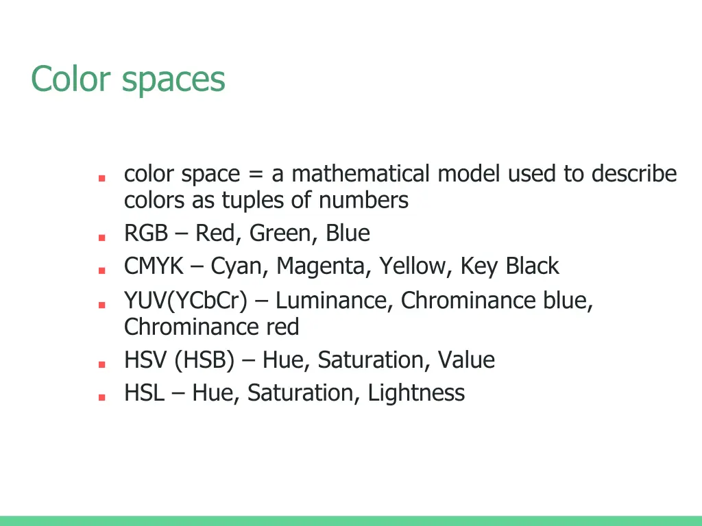 color spaces