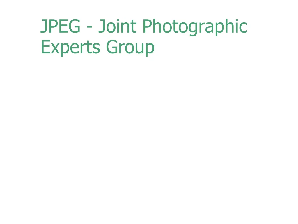 jpeg joint photographic experts group