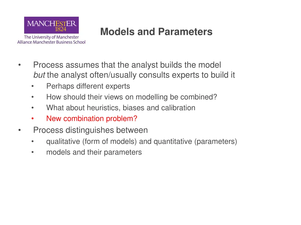 models and parameters