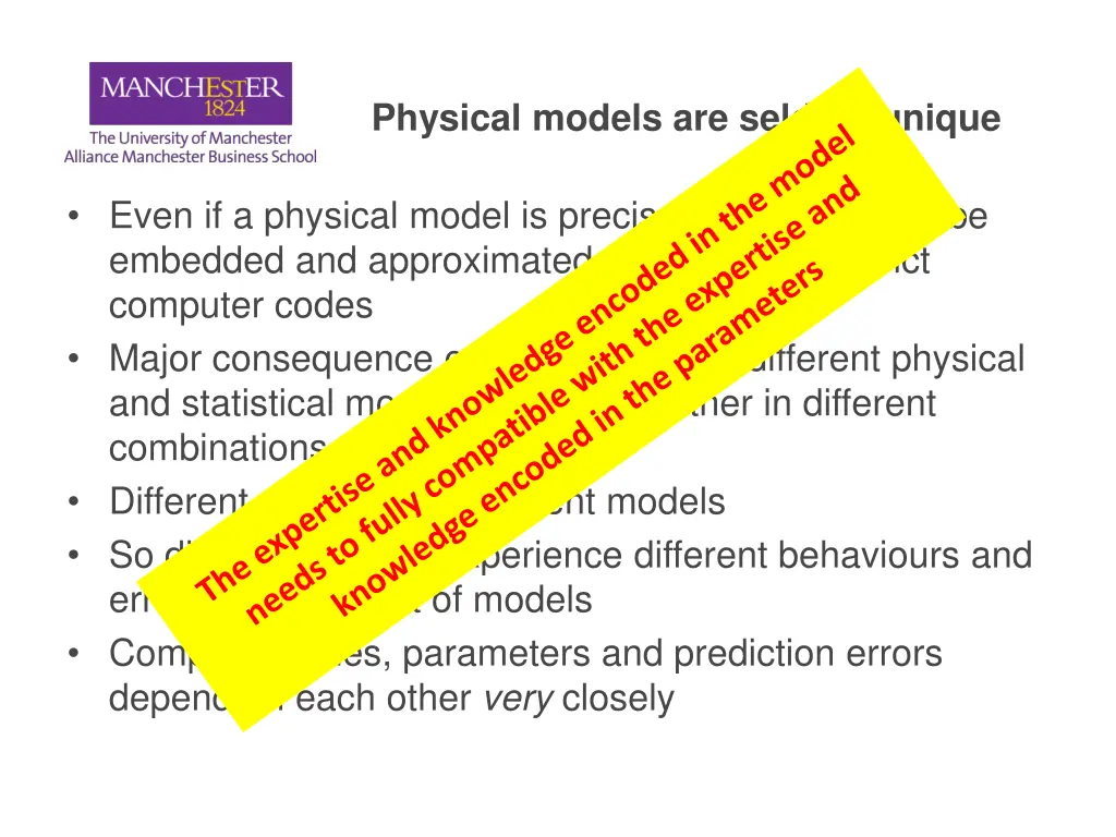 physical models are seldom unique 1