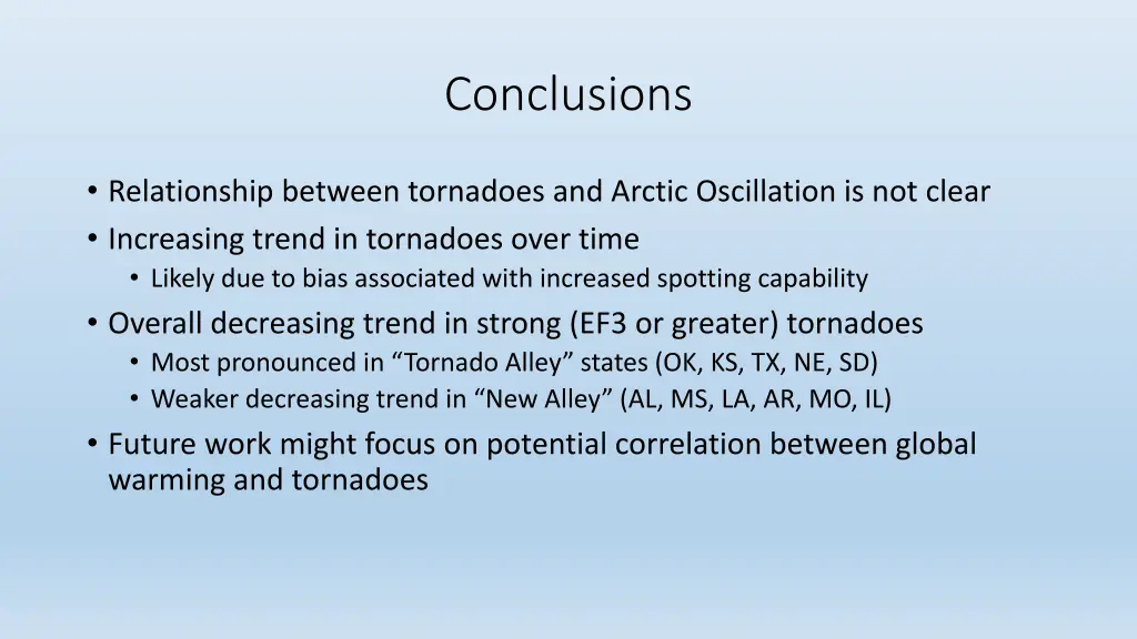conclusions