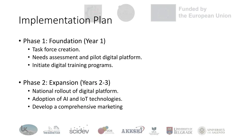 implementation plan