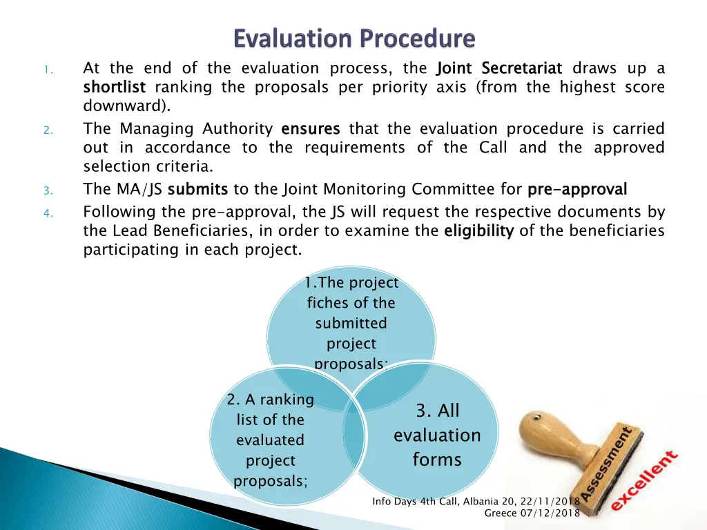 at the end of the evaluation process the joint