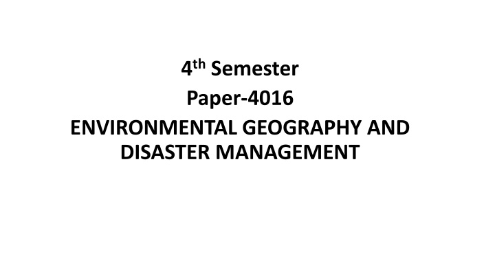 4 th semester paper 4016