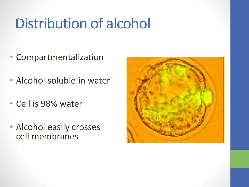 distribution of alcohol