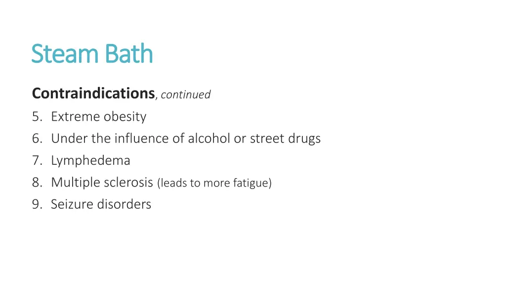 steam bath steam bath 7