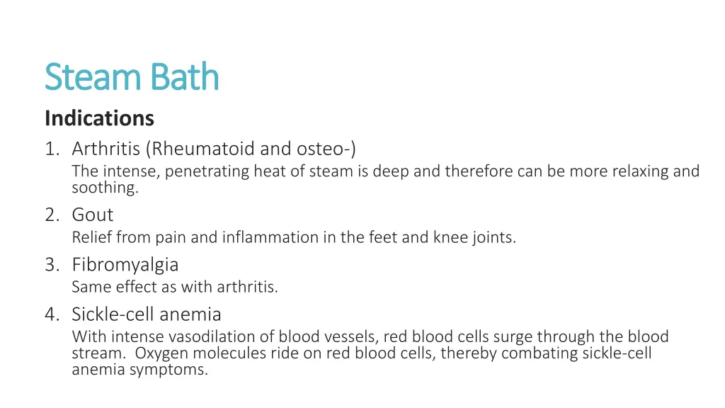 steam bath steam bath indications 1 arthritis