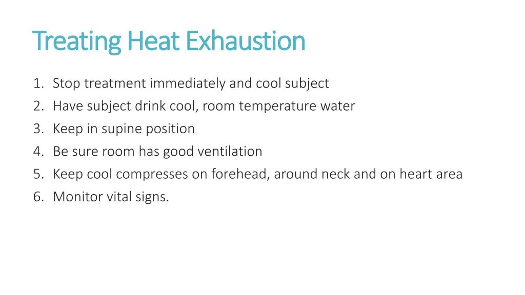 treating heat exhaustion treating heat exhaustion