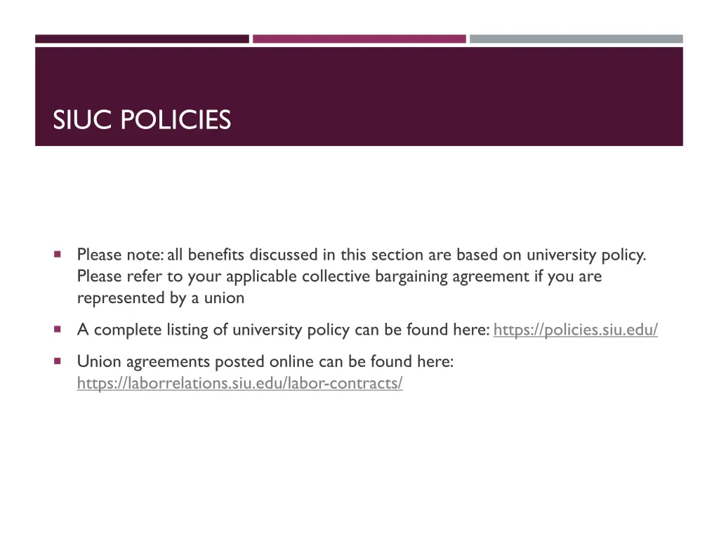 siuc policies