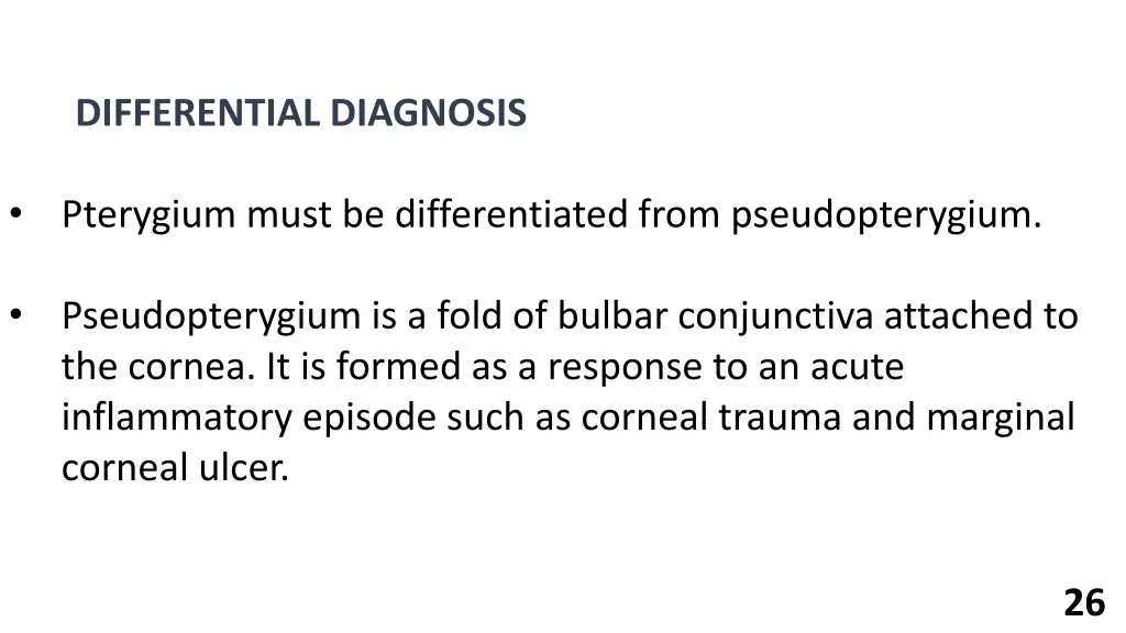 differential diagnosis