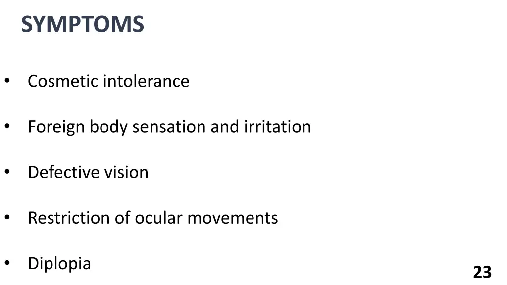 symptoms