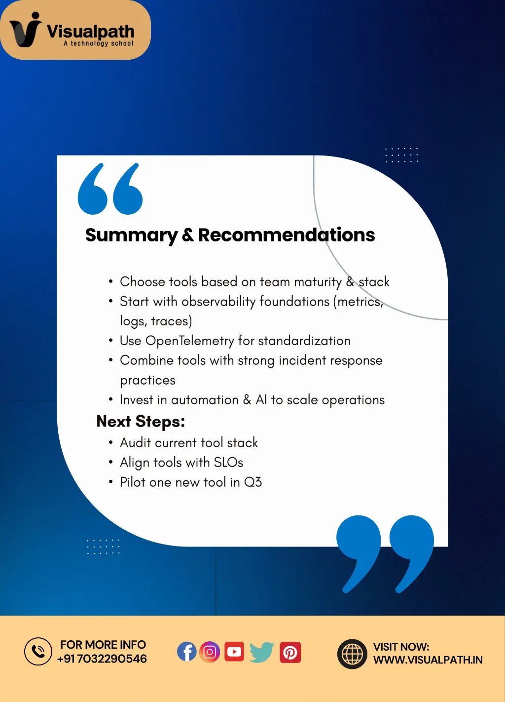 summary recommendations