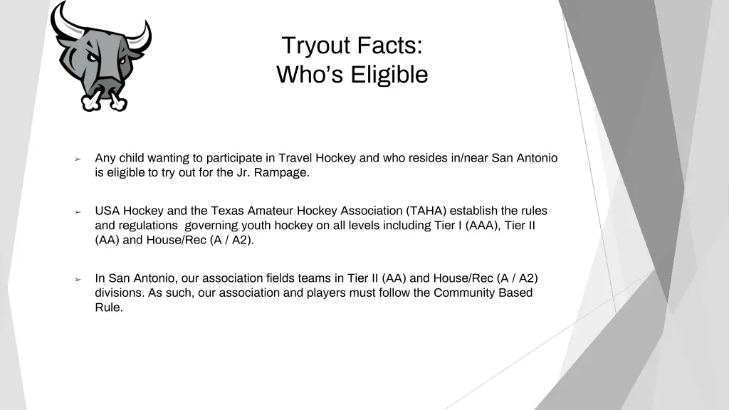 tryout facts who s eligible