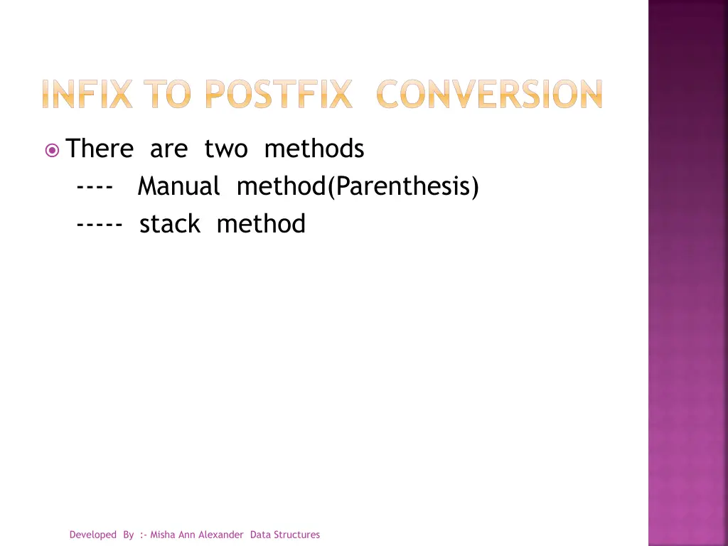 infix to postfix conversion 1