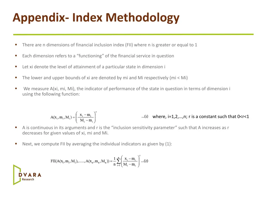appendix index methodology