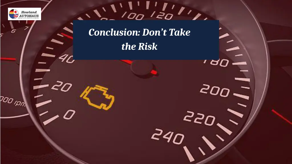 conclusion don t take the risk