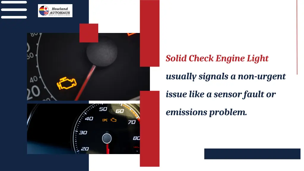 solid check engine light