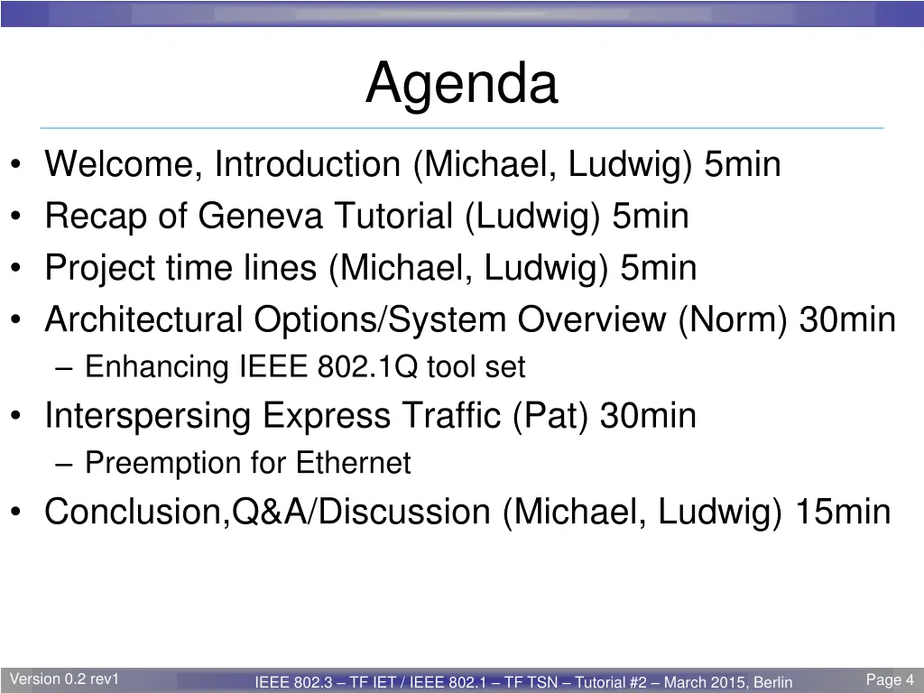 agenda
