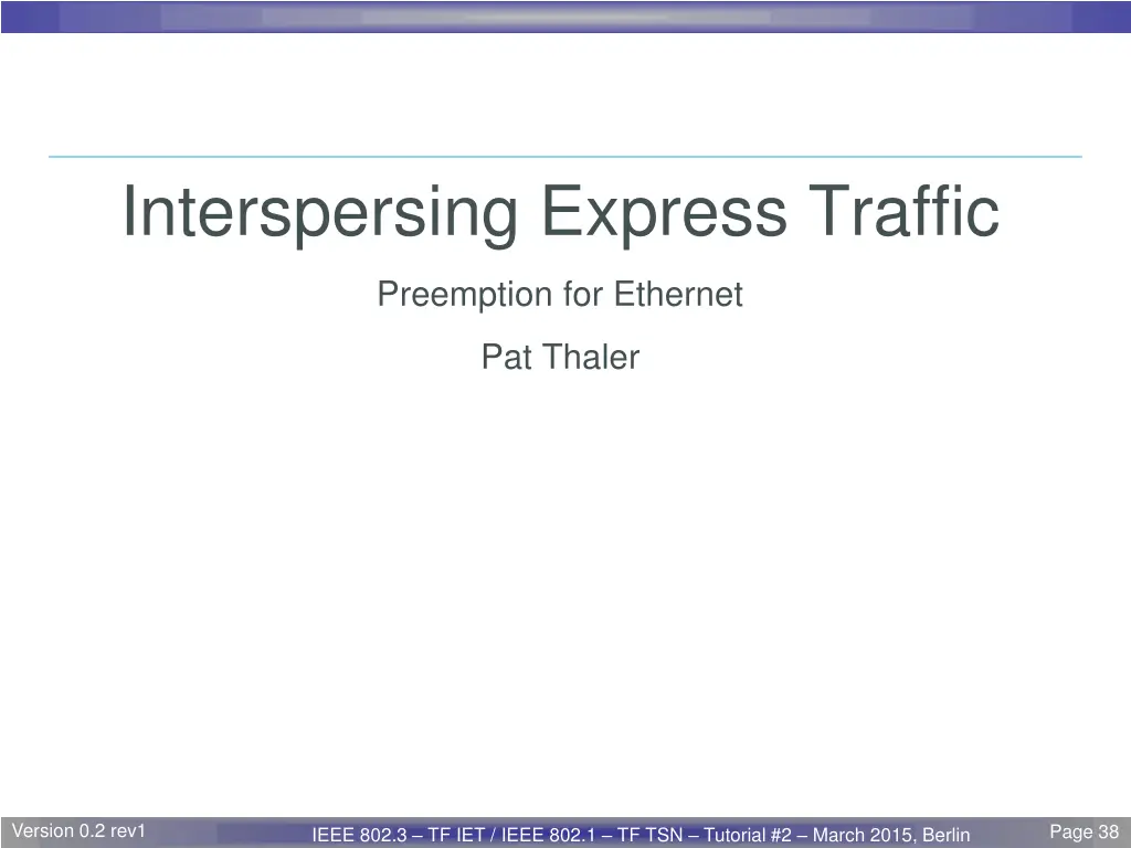 interspersing express traffic