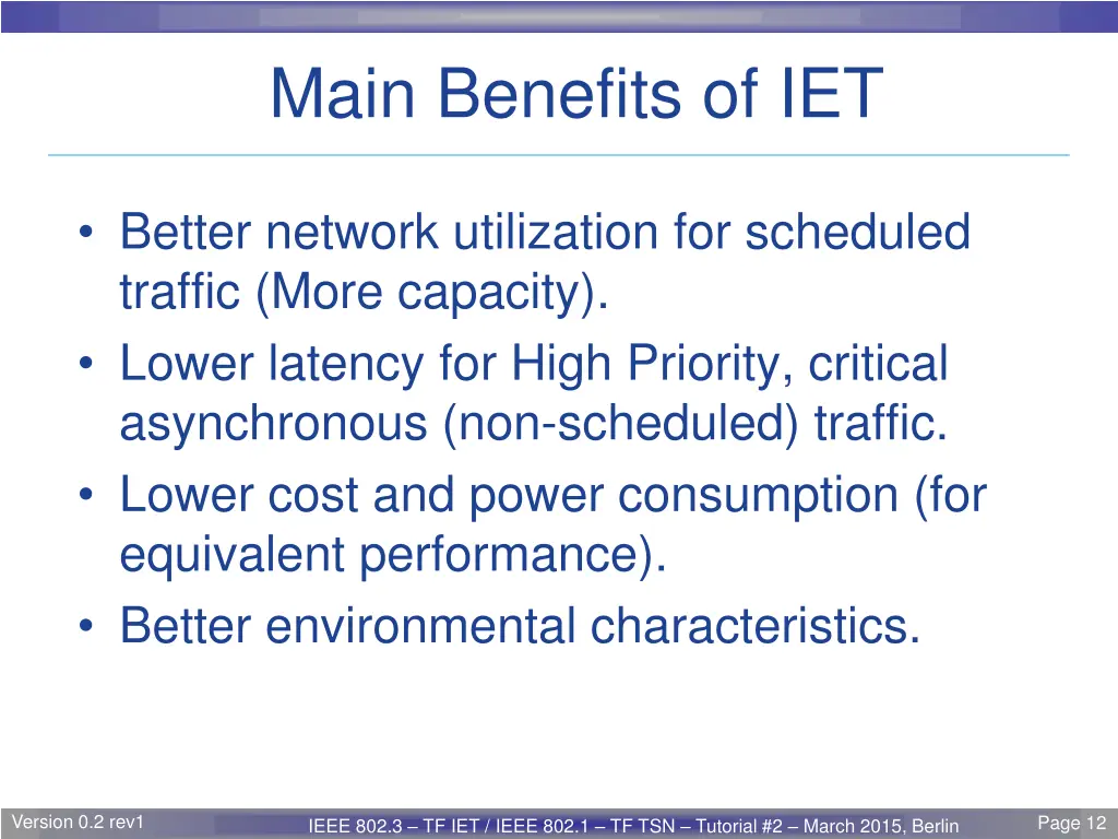 main benefits of iet