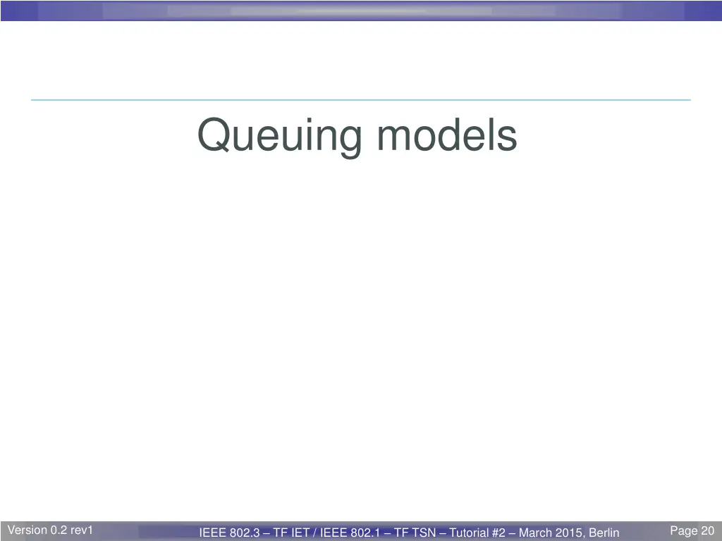 queuing models