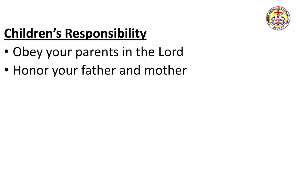 children s responsibility obey your parents