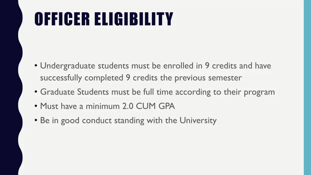 officer eligibility