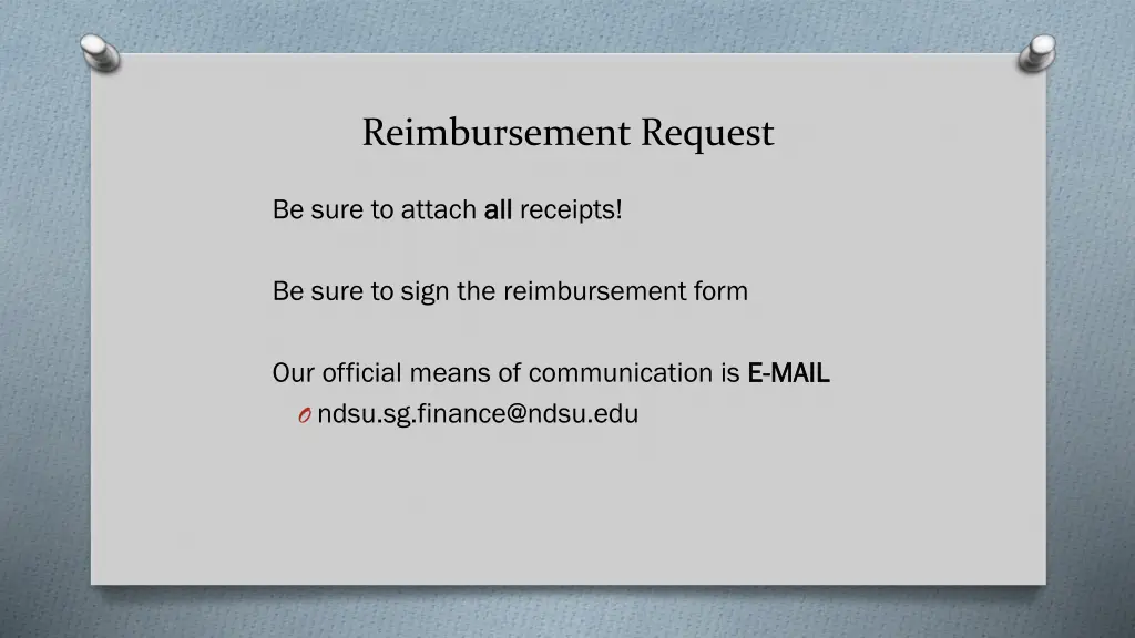 reimbursement request