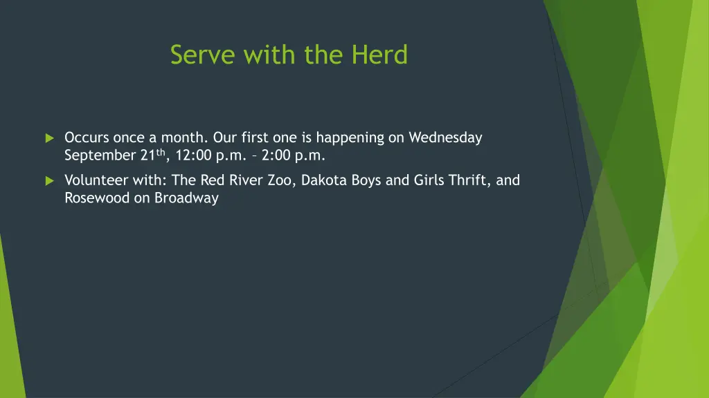 serve with the herd