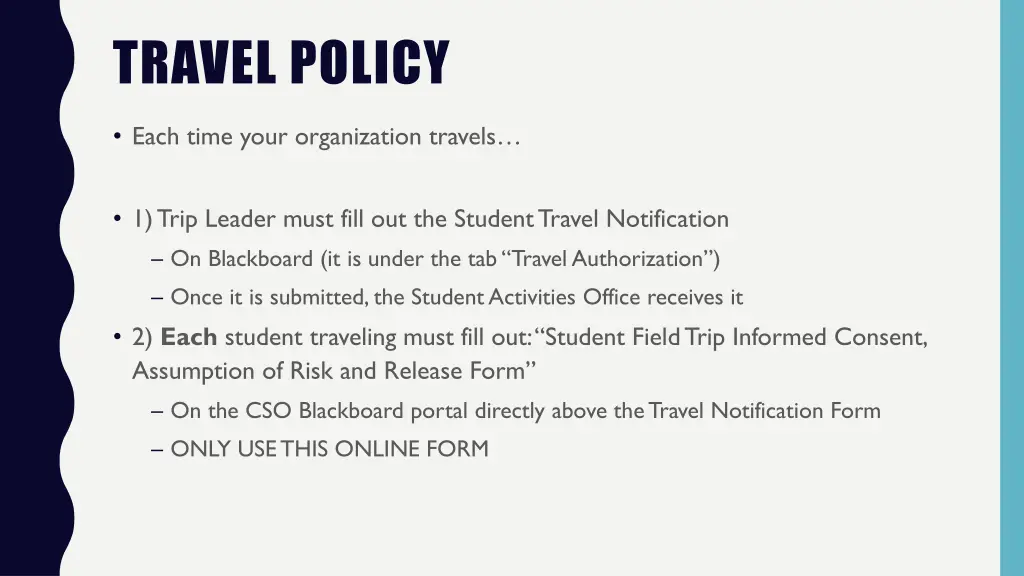 travel policy