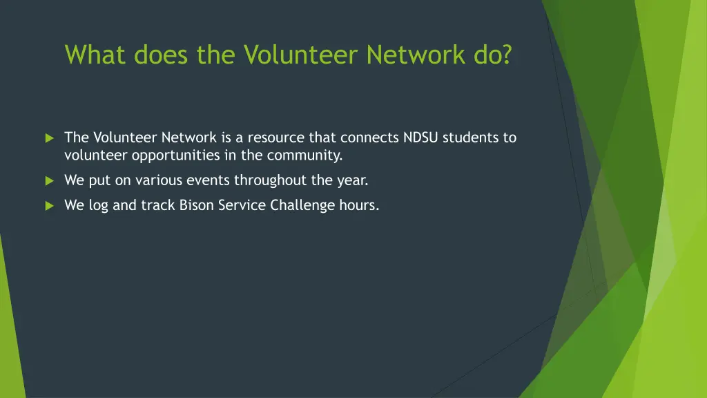 what does the volunteer network do