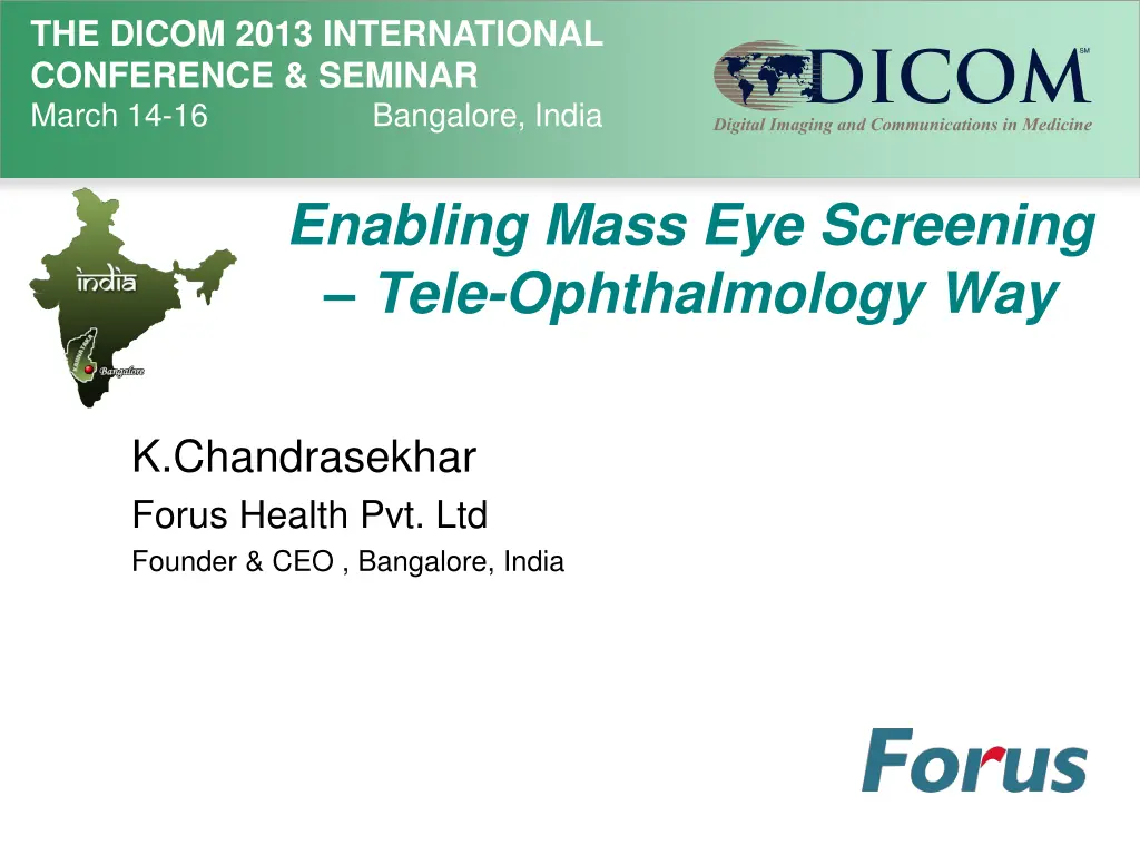 the dicom 2013 international conference seminar