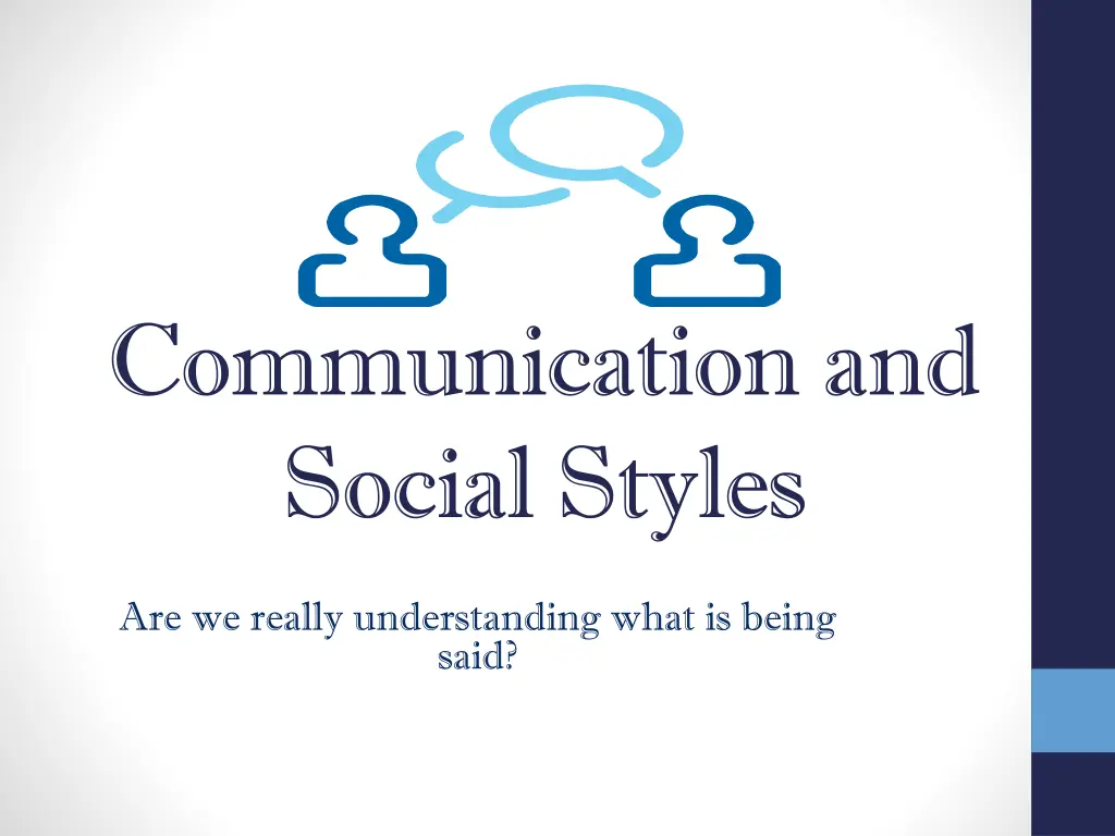 communication and social styles