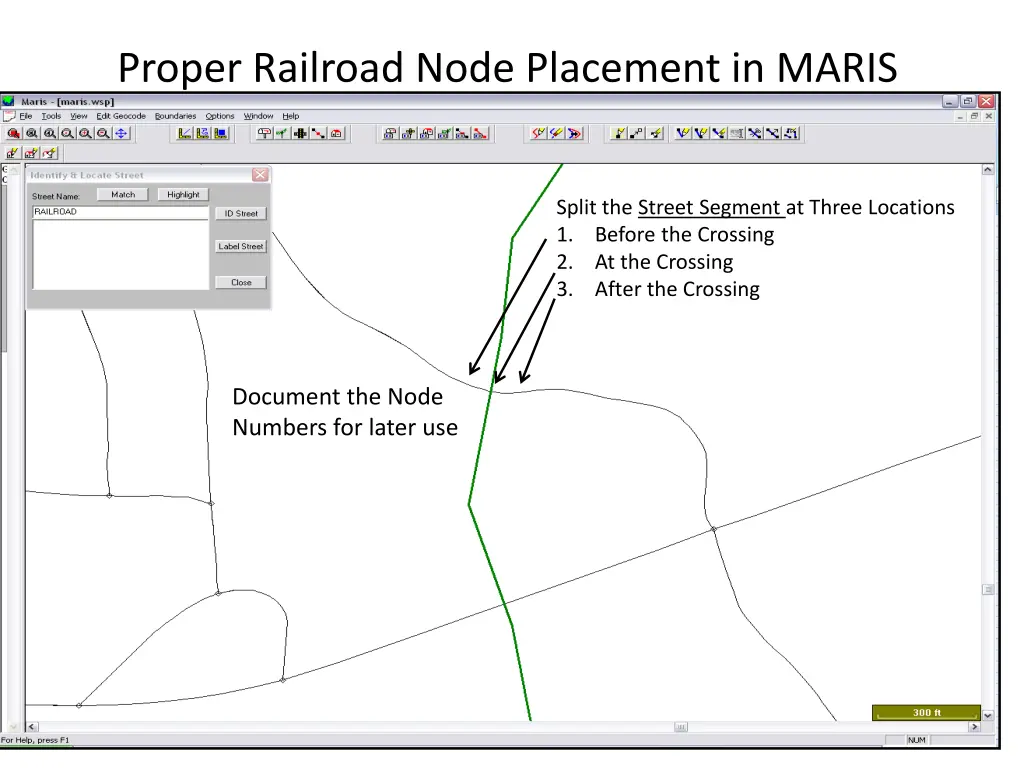 proper railroad node placement in maris