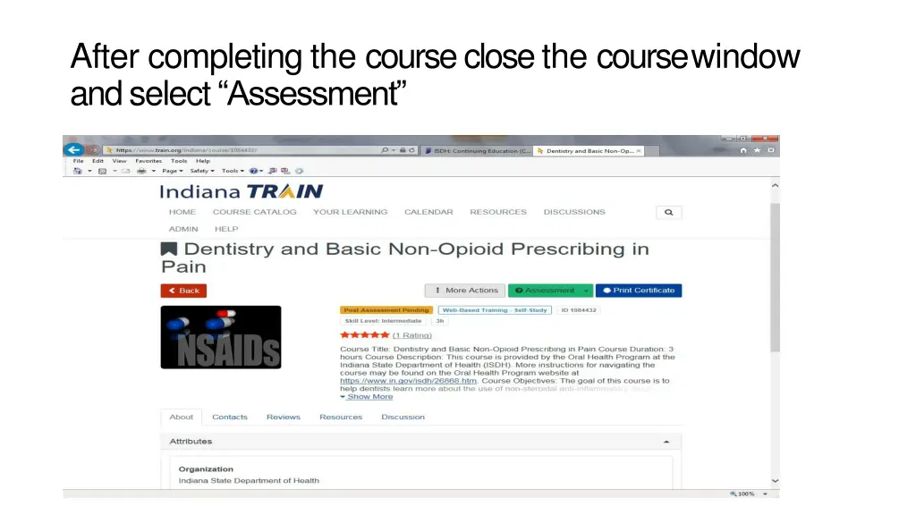 after completing the course close