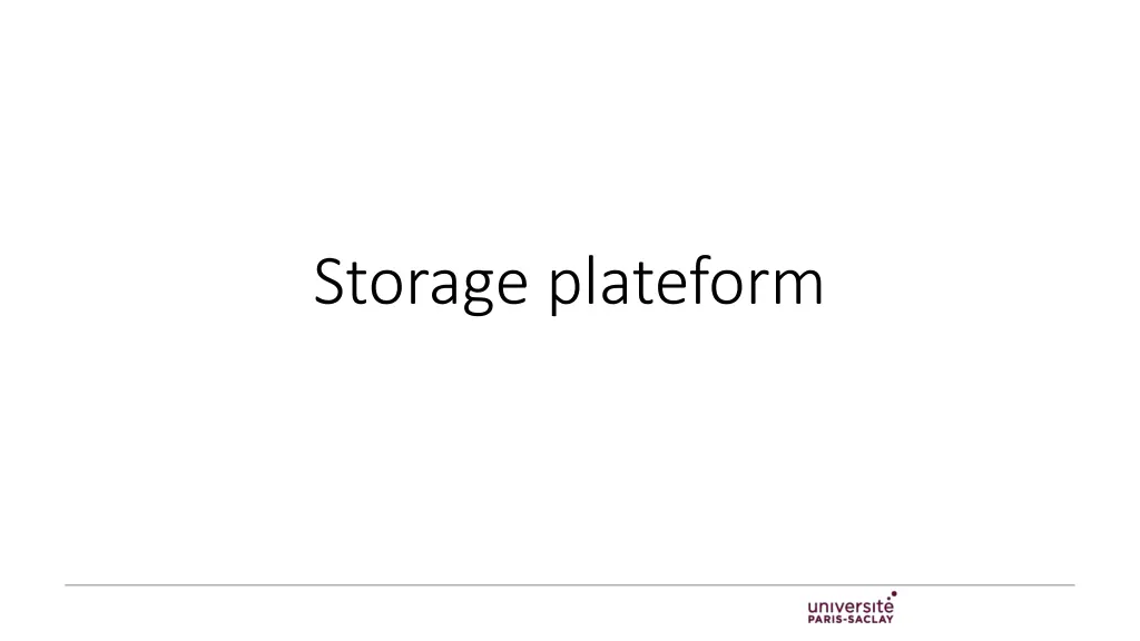 storage plateform