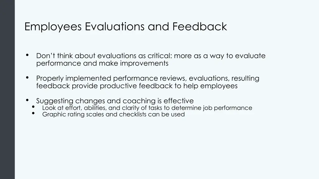 employees evaluations and feedback