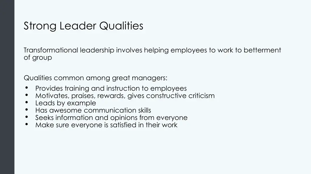 strong leader qualities