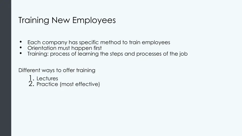 training new employees