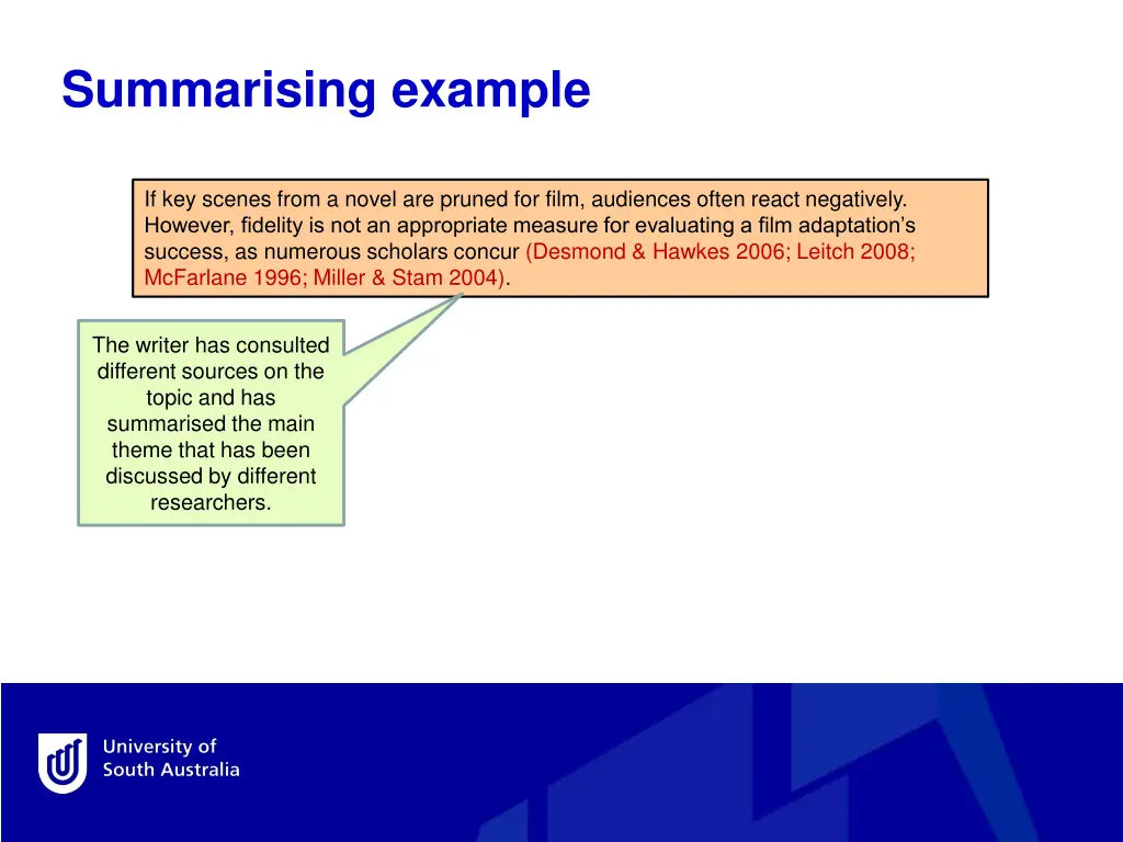 summarising example