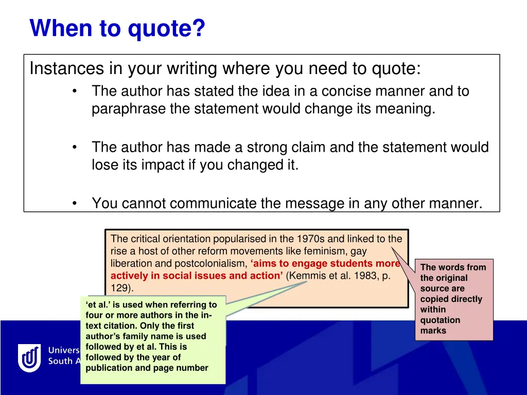 when to quote