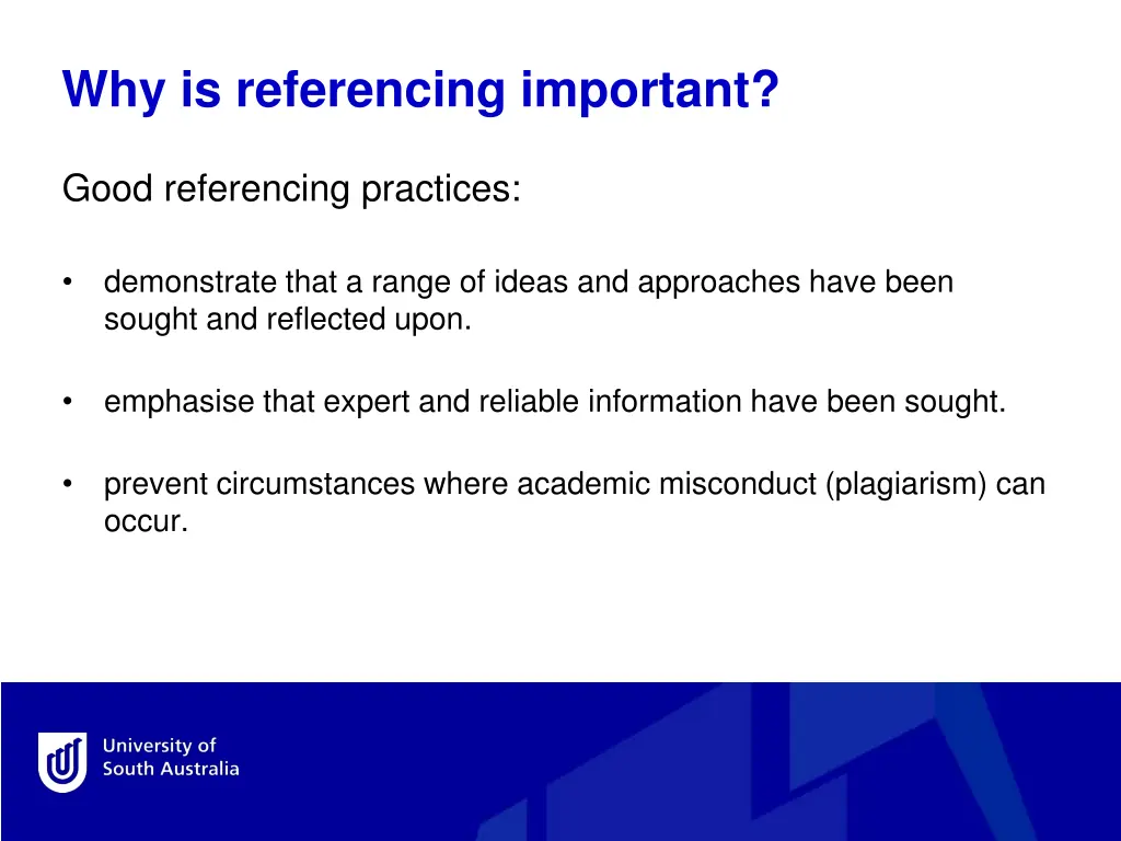 why is referencing important