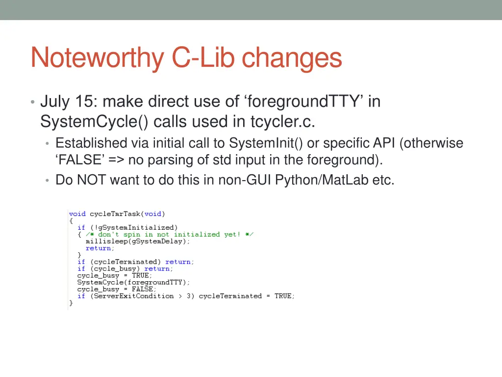 noteworthy c lib changes 1