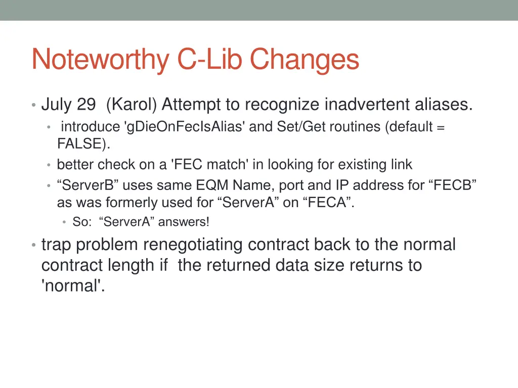 noteworthy c lib changes 4