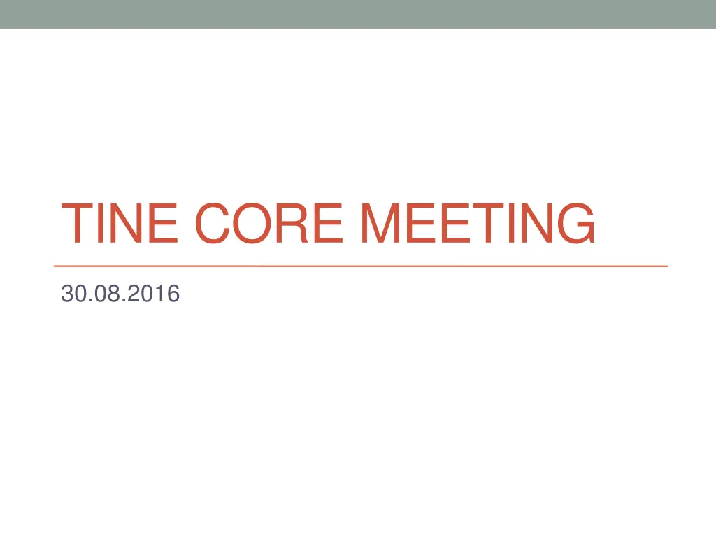 tine core meeting