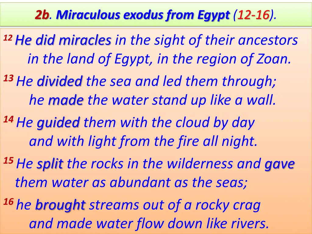 2b miraculous exodus from egypt 12 16