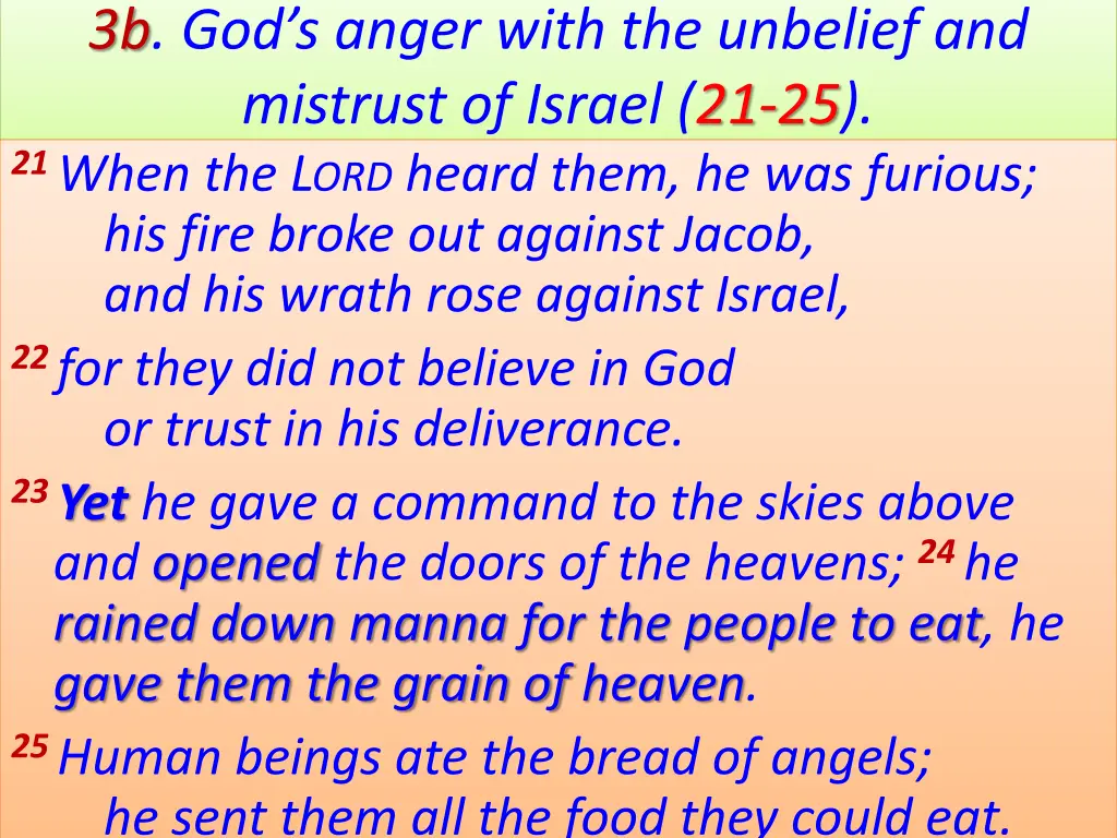3b god s anger with the unbelief and mistrust