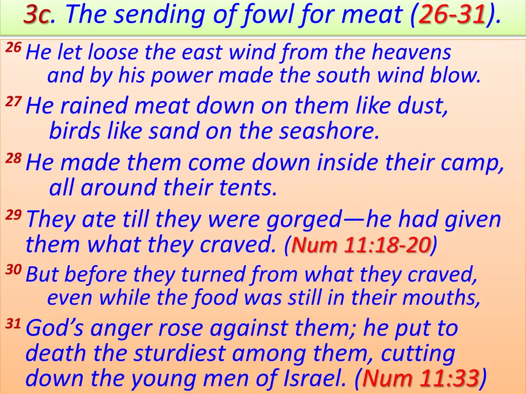 3c the sending of fowl for meat 26 31