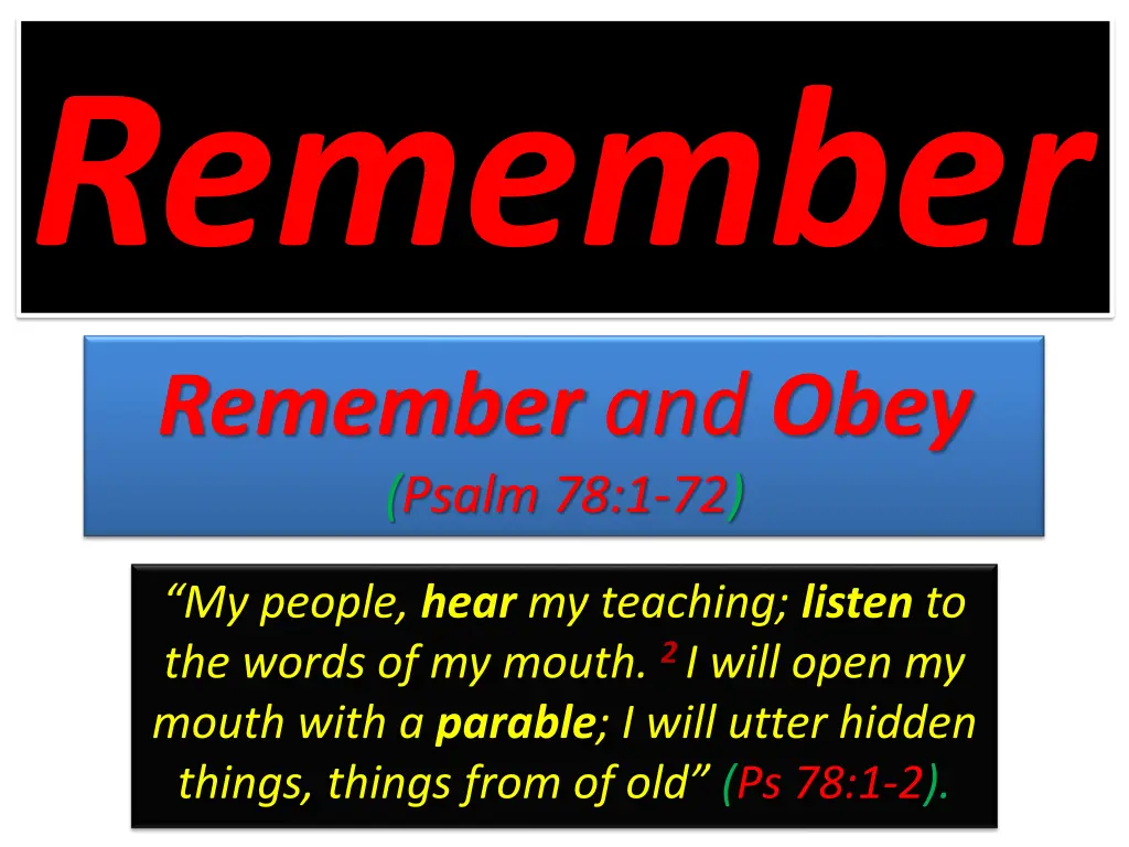remember