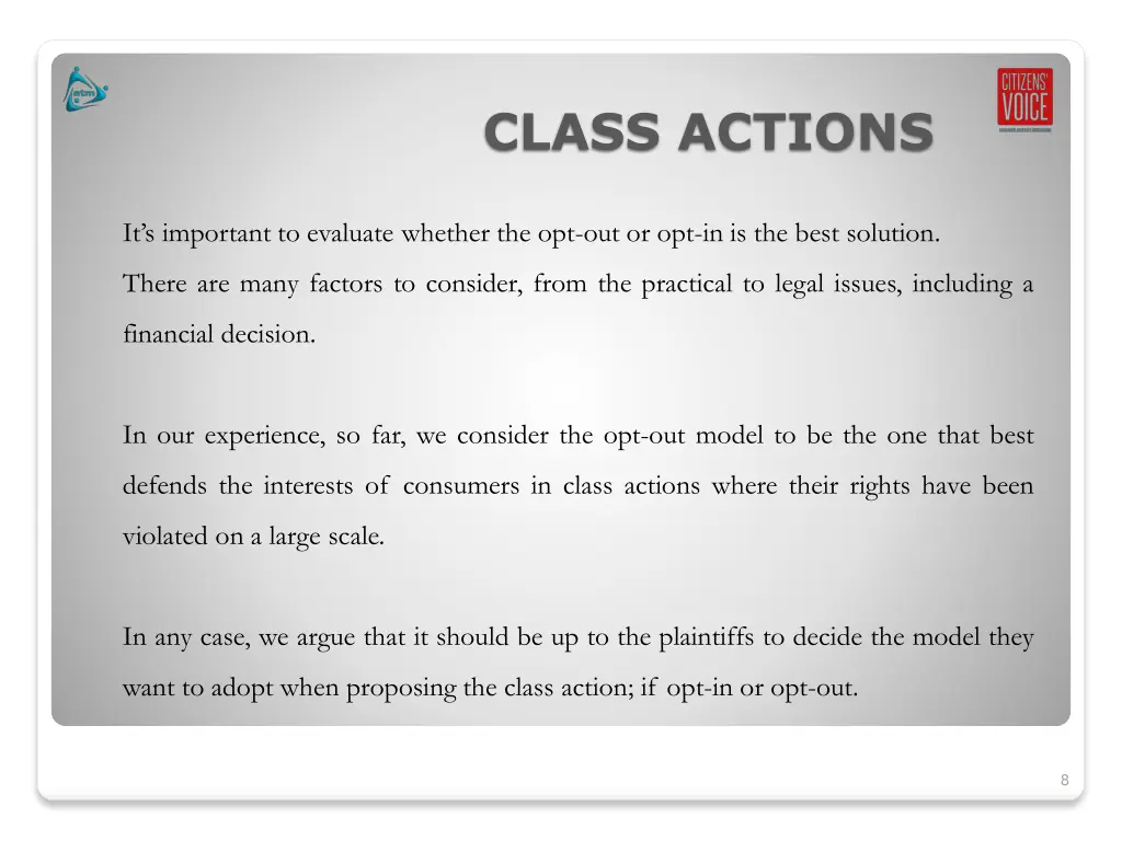 class actions 3